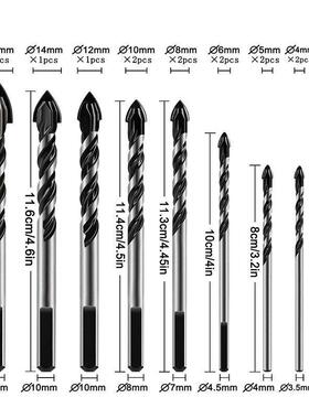 Hot 15Pcs Masonry Drill Bits Set 3-16mm for Glass Concrete