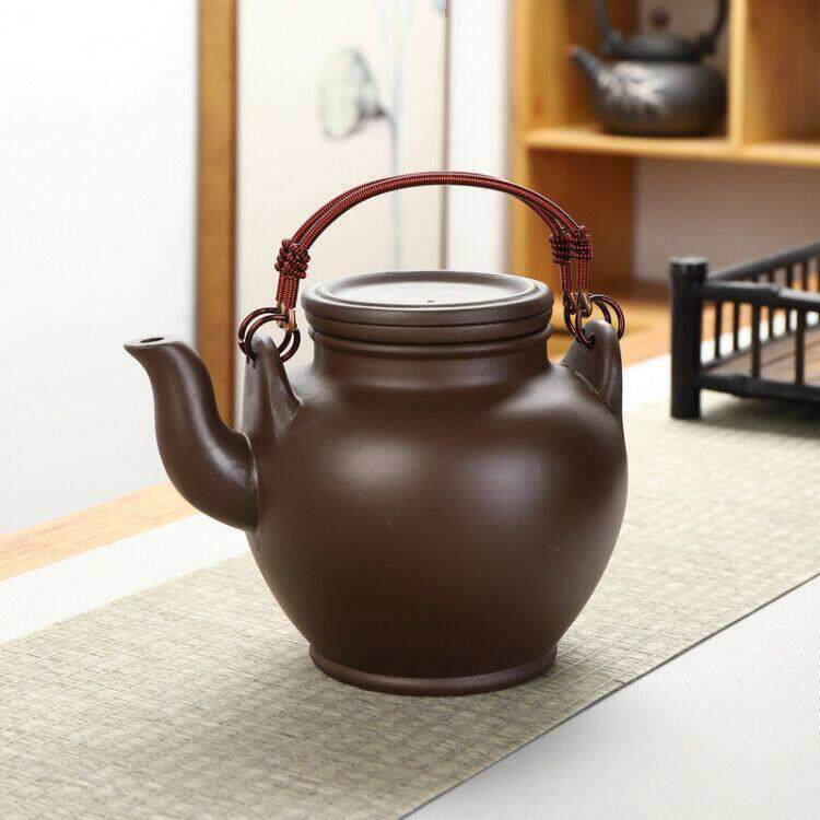 宜兴紫砂壶大容量带过滤内胆覆古茶具提梁壶泡茶壶茶杯茶碗特大号