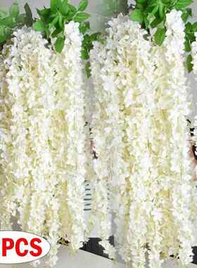 40/10pcs Artificial Flowers Wisteria Wedding Garland Wall Ha