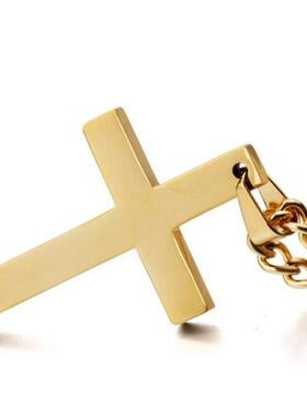 Stainless Steel Cross Necklace for Men Vintage Cross Pendant