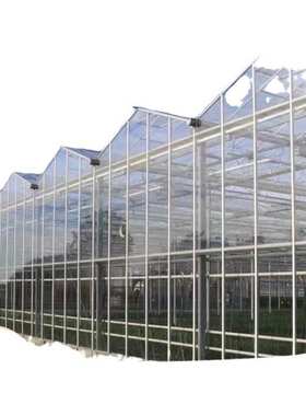 智能玻璃温室大棚连栋玻璃温室观光育苗温室采摘大棚智能温室