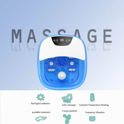 跨境现货足浴盆泡脚桶塑料家用加热洗脚盆按摩足底高深桶泡脚盆