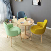 轻奢网红美容院接待洽谈桌椅组合谈判休闲会客阳台小圆桌子家商用