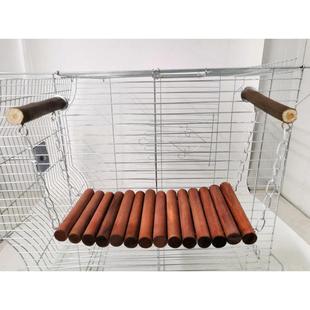 龙猫秋千 木质兔子床榻 鹦鹉松鼠吊床荷兰猪踏板宠物玩具磨牙用