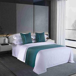 酒SRQ店尾床巾高档尾巾床旗床装 饰条床上饰布酒店抱枕 桌旗桌子装