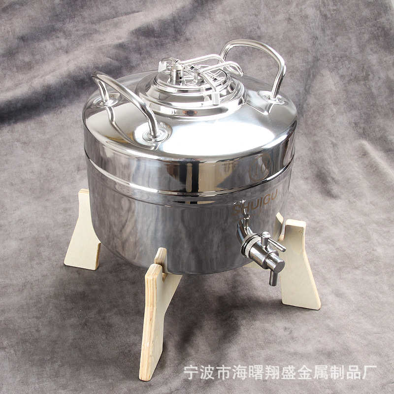 SHUIGU304不锈钢大容量储水桶壶奶桶豆浆果汁饮料桶户外露营水箱