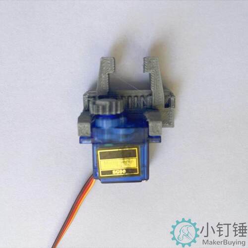 机械手 机器人夹子 直线夹子 齿条 sg90舵机私服夹持器 3D打印 SN