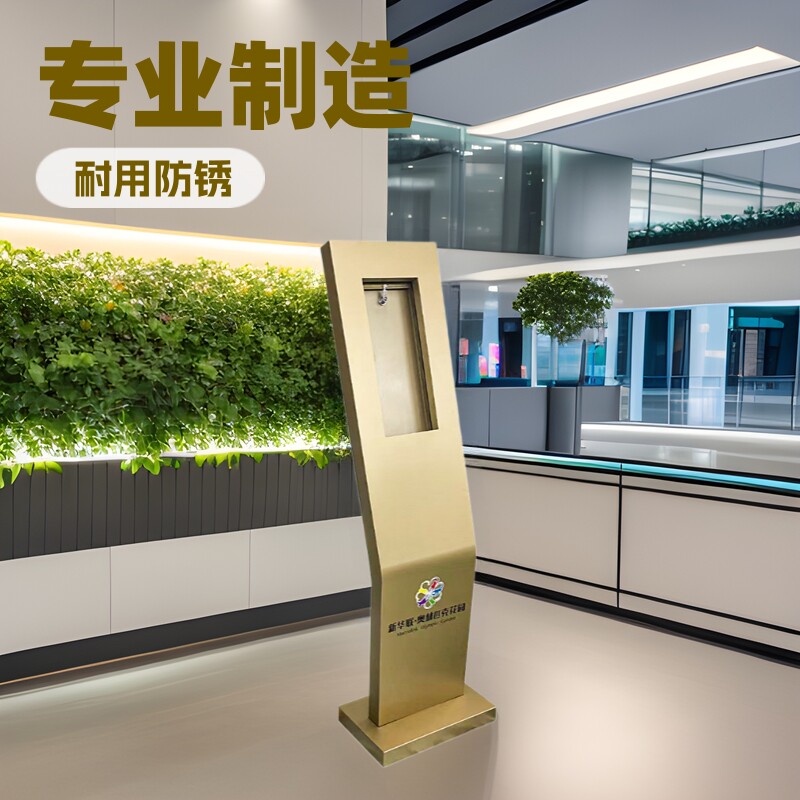 楼宇对讲厂家门口机立柱人脸识别门禁机立杆嵌入式不锈钢烤漆电镀