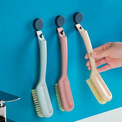 Long-handled household cleaning shoe brush, multifunctional