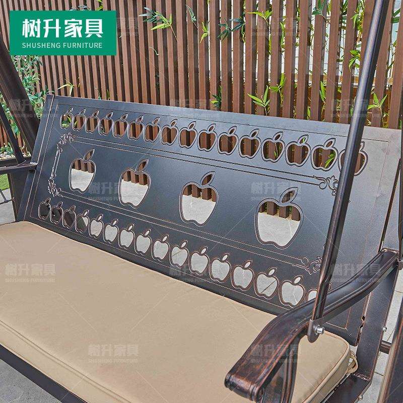 户外秋千铸铝合金太阳能吊椅子阳台室外摇椅双人休闲吊篮大人庭院