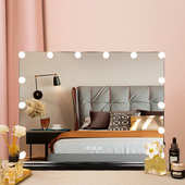 好莱坞化妆镜美容美甲店化妆间台式 带灯泡led化妆镜厂家批发