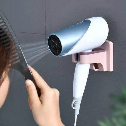 Hair Dryer Holder Wall Mounted Bathroom Organizer Stand
