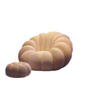 懒人奶油沙发休闲椅单人网红沙发椅阳台懒人沙发南瓜ins风高颜值