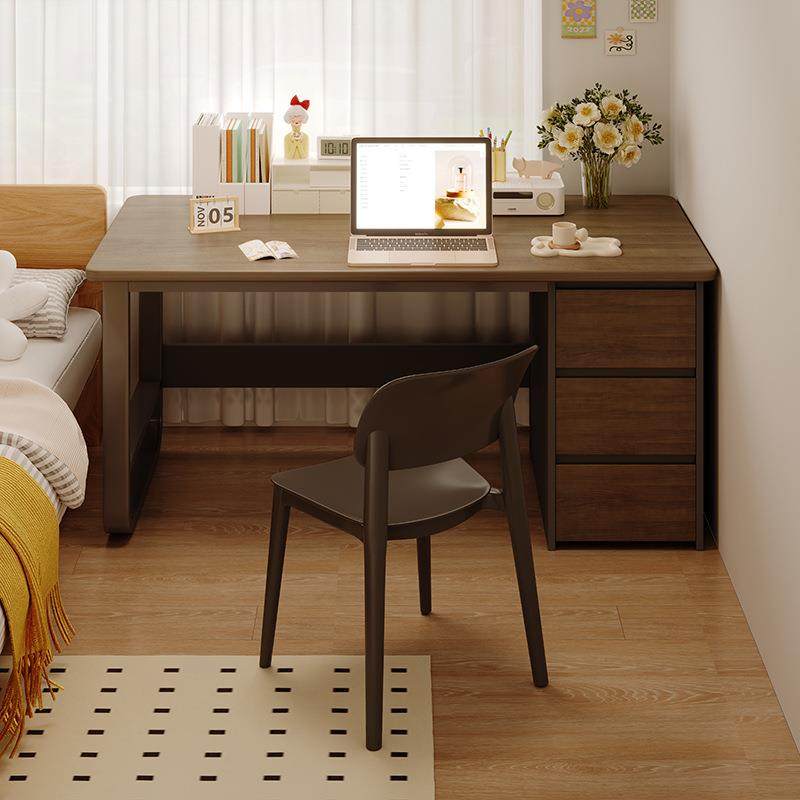 办公桌家用简约现代床边简易书桌学生家用学习桌台式电脑桌椅组合