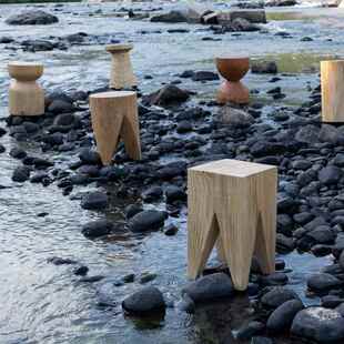 实木木墩YFS子原木桩桩茶树日木式矮凳子树墩木敦民几宿客栈摆件