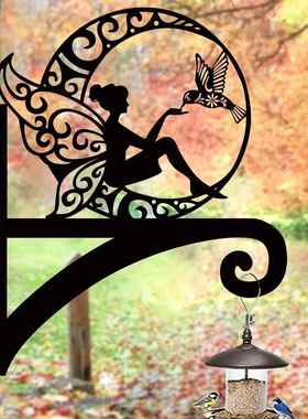 跨境爆款铁艺花篮吊篮鸟笼挂钩户外庭院金属吊灯阳台植物悬挂支架