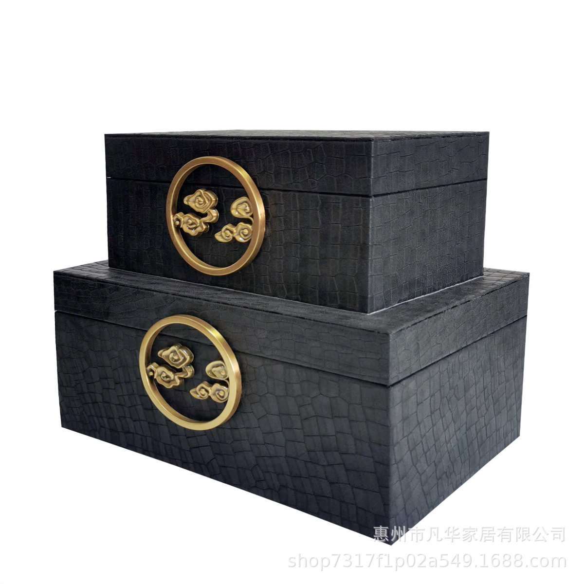 样板卧室新家居装饰摆件梳妆台装饰品房间中式珠宝软首饰盒现代盒