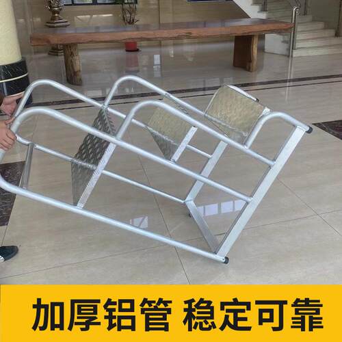 铝合金超市扶手梯 仓库用理货梯 加厚铝管工程梯家用梯单侧梯