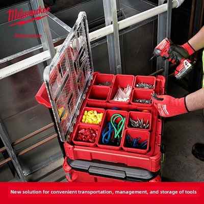 密尔沃基密尔沃基工具零件收纳盒家用多功能组合堆垛盒进口8430