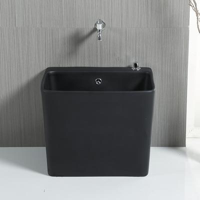 黑陶瓷洗拖把池地盆长池方形阳728卫生间拖色台布家用墩布池拖把