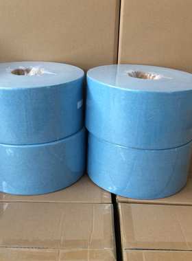 蓝色环保小卷吸油纸无尘室卷装工业清洁擦拭布12.5*38无尘纸