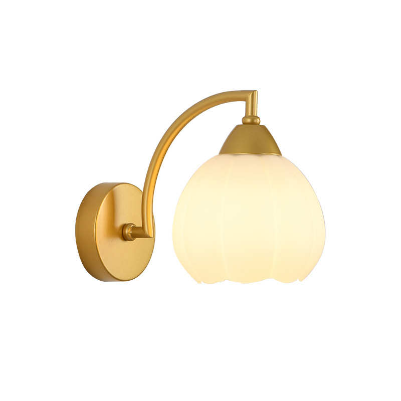 床头壁灯法式奶油风卧室客厅背景墙灯简约现代过道走廊灯灯具