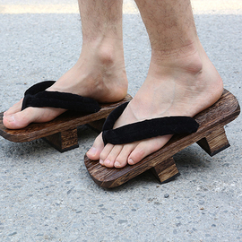 分左右二齿木屐鞋男日本日式cos木拖鞋厚底人字拖和风夏季