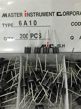 电子元器件 整流二极管 6A10 大功率足耐压1000V MIC