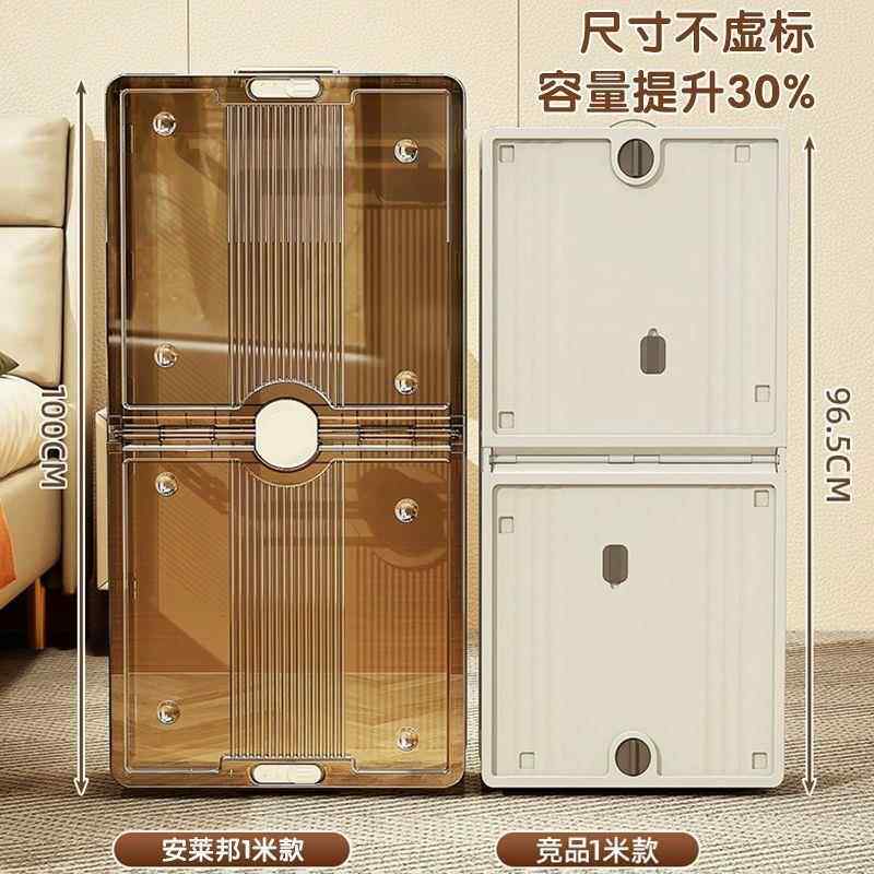 5HJRP床R收百纳箱底带轮加厚超大衣物被子宿舍出租屋货可视整理箱