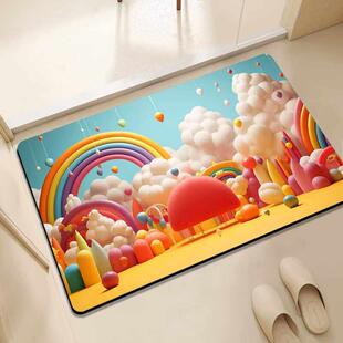 Diatom bathroom absorbent pad矽藻泥浴室吸水凉垫 mud