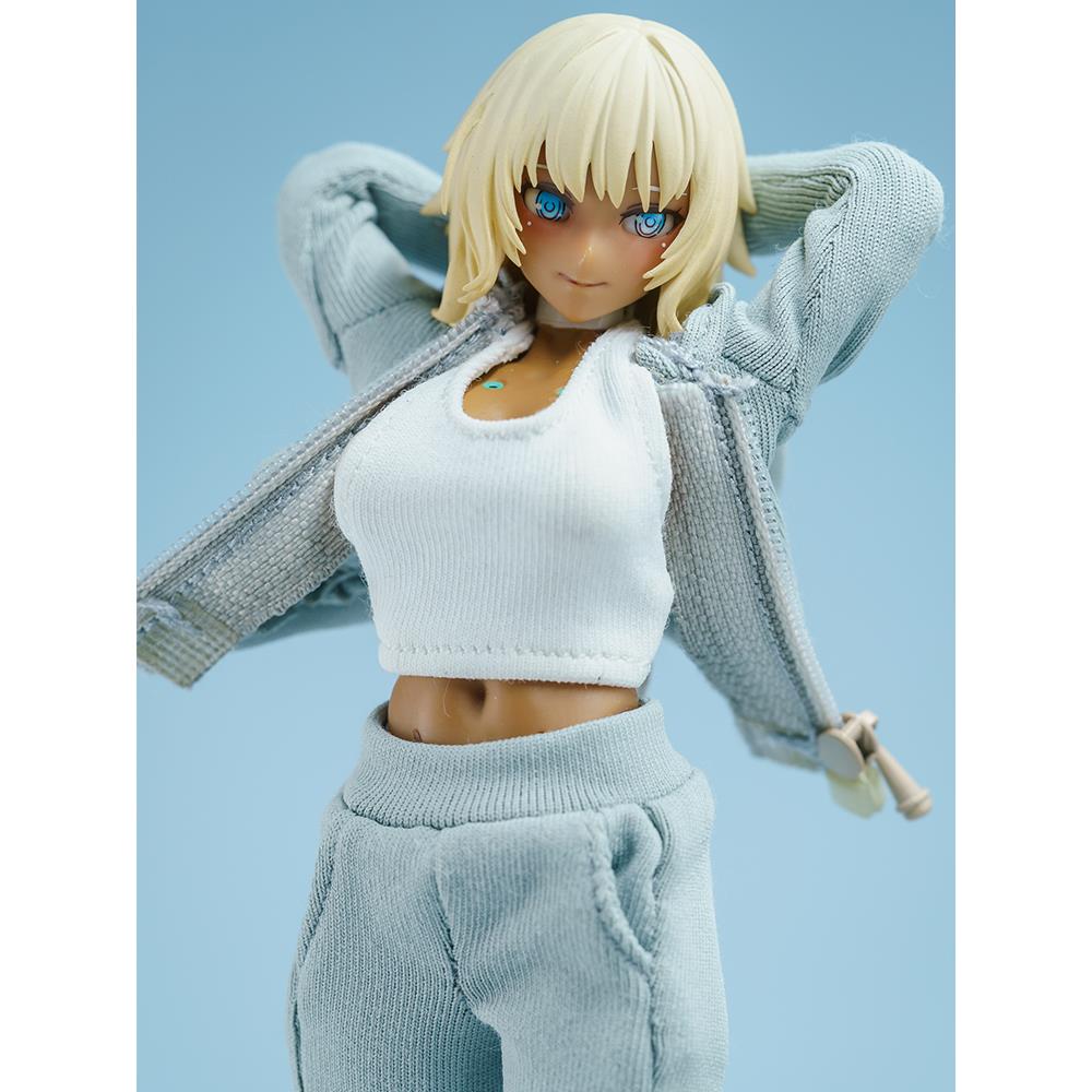 1/12娃衣CRAZY FIGURE6寸机娘窝之壳romankey女素体紧身卫衣卫裤