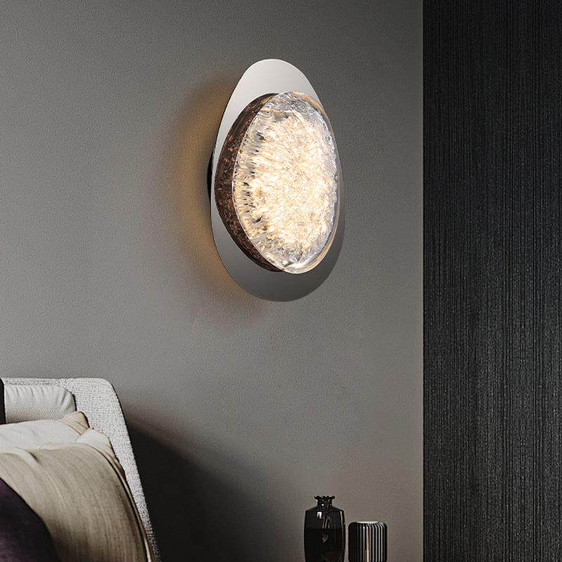 2025款轻奢水晶裂纹壁灯后现厅背景卧室床头简约时尚大气灯具