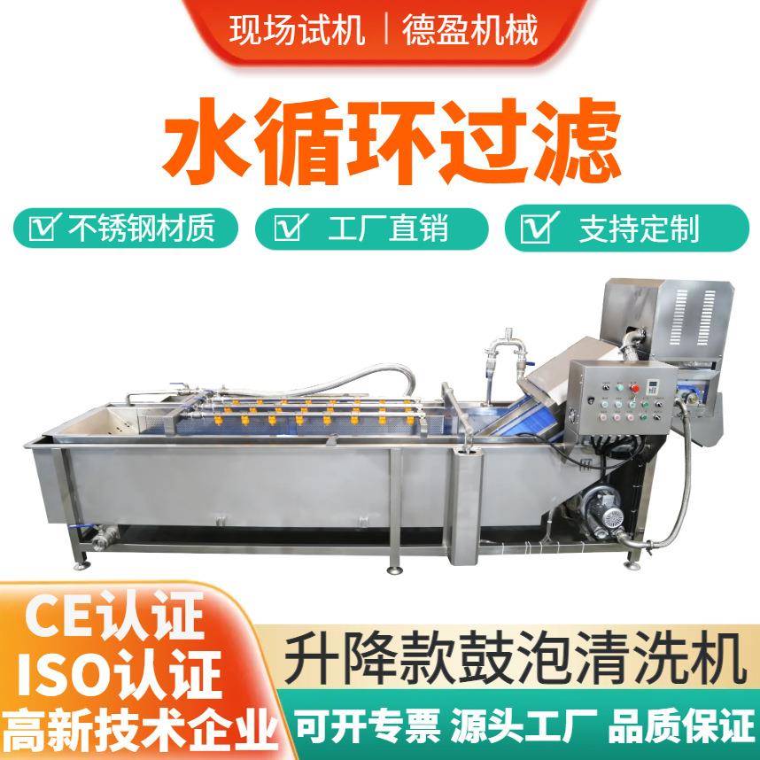 全自动鼓泡清洗机蔬菜水果白菜杏鲍菇喷淋式多功能去泥去杂清洗机