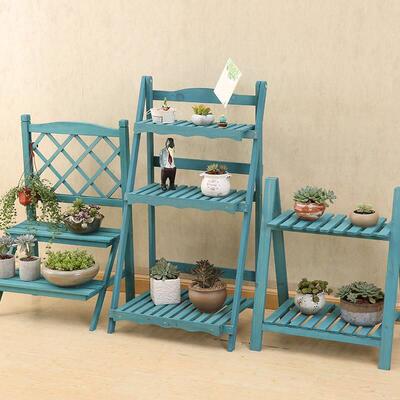 Flower Pot Holder Metal Shelves Plant Stand Display Indoor