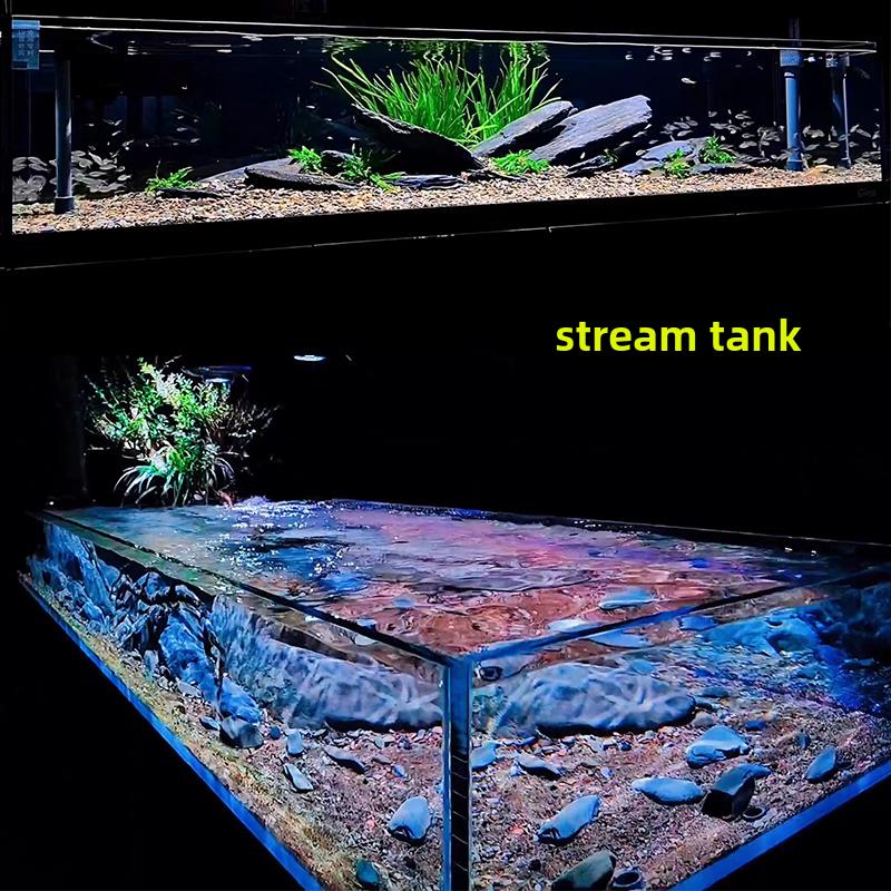 溪流缸2025新款底滤一体客厅大型草缸超白玻璃鱼缸水族箱生态造景