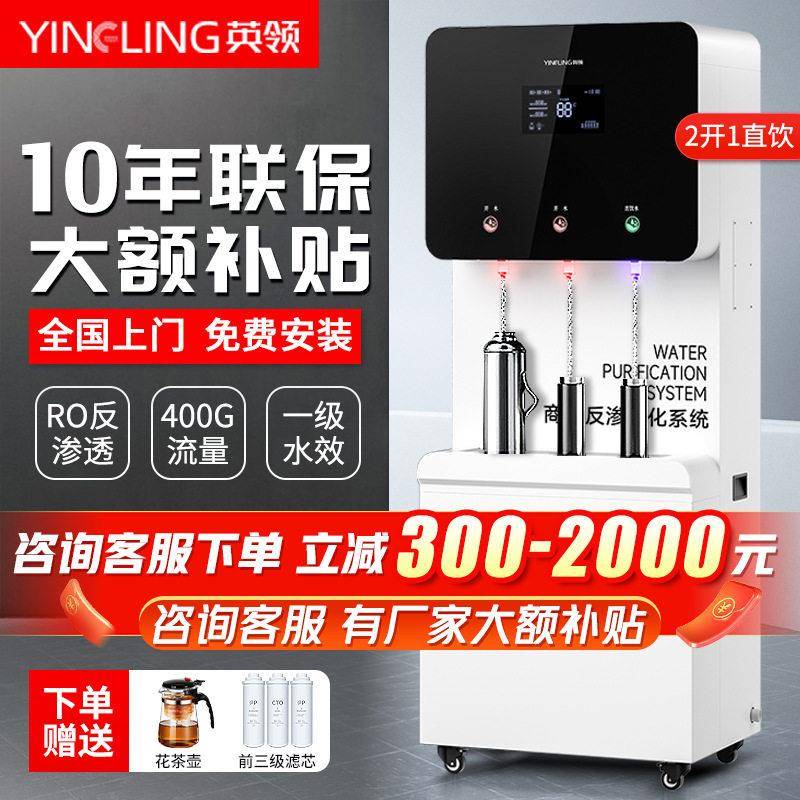 英领商用净水器直饮加热一体机工厂学校立式饮水机大型反渗透过滤