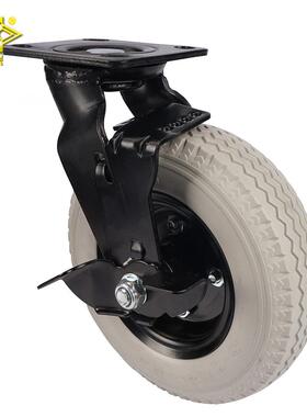 家VWB重型8寸PU发泡轮万向实心灰胶轮氨酯发泡轮轮推聚车脚厂轮