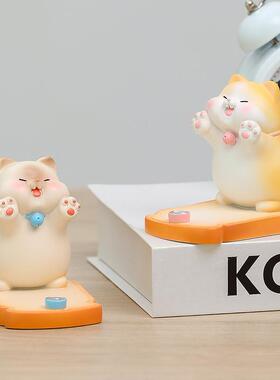 手机支架桌面小摆件办公室生日礼物瑜伽小猪女生追剧神器公仔