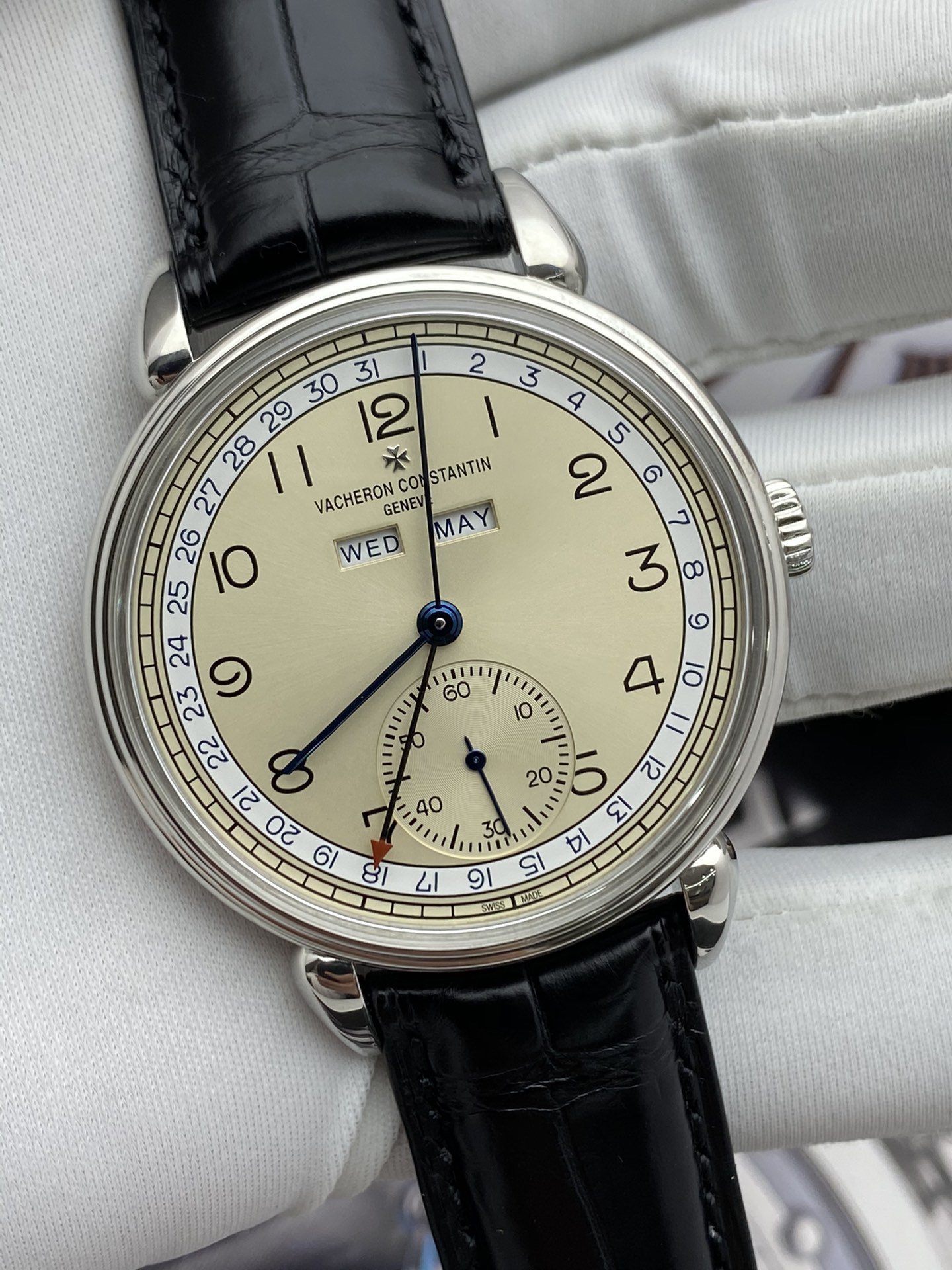 9.8新江诗丹顿手表男历史名作系列精钢手动机械表3110V/000A-B426