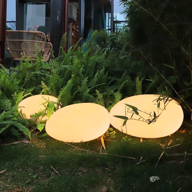 LED户外防水草坪灯太阳能石头灯别墅花园庭院景观灯仿真鹅卵石灯