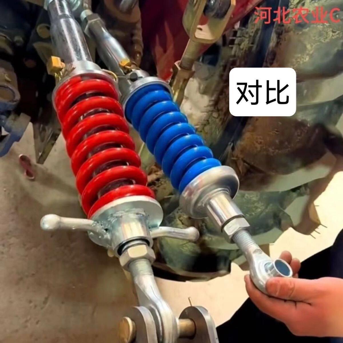 拖拉机新型弹簧缓冲型中央拉杆新型弹簧悬挂拉杆加厚型缓冲拉杆