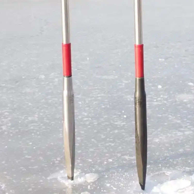 三棱冰镩破冰器冬钓锚鱼穿冰器野湖钓鱼可拆卸冰钏子破冰工具