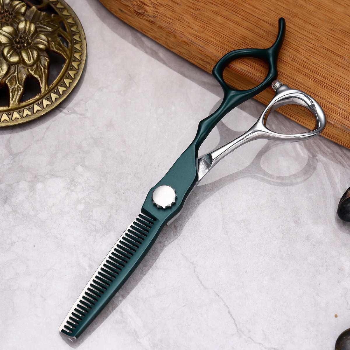 专业理发剪刀数控6寸美发剪刀平剪刘海牙剪打薄剪去短修发剪套装