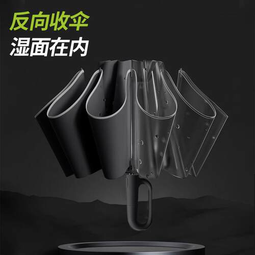 雨伞抗风暴大伞全自动反向环扣伞户外便携男士伞三折叠女生高级感