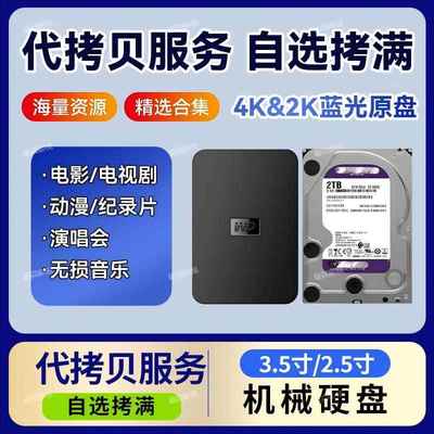 代拷贝硬盘定制4K蓝光原盘高清电影电视剧美剧纪录片演唱会动漫
