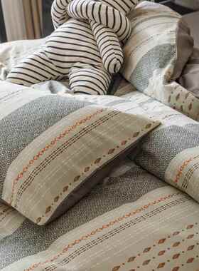 加厚全棉四AL101115件套床上用套品纯棉简约男被套床生单学生宿舍