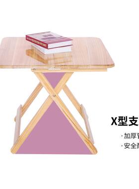 便携桌式实木叠折餐桌家用简易小桌子吃饭摆摊方ZSM圆桌租房学习