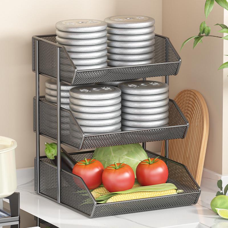 厨房台面蔬菜置物架桌面上储菜篮子灶台菜架子多层放水果蔬圣之圣