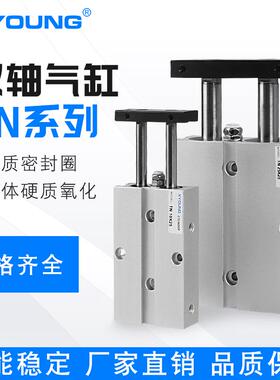 XYOUNG心扬气动TN25双联气缸TN25X20-S双轴气缸TN25X50-S双杆气缸
