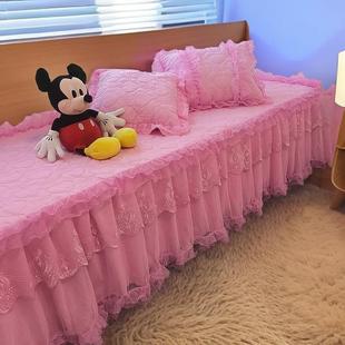 公主风飘窗垫套罩蕾丝窗台垫夹棉防滑榻榻米通用阳台铺垫万能盖布